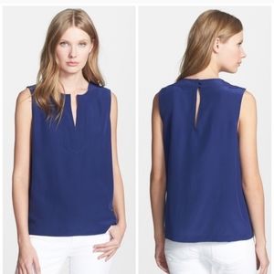 Kate Spade Blue Gemma Silk Top NWT